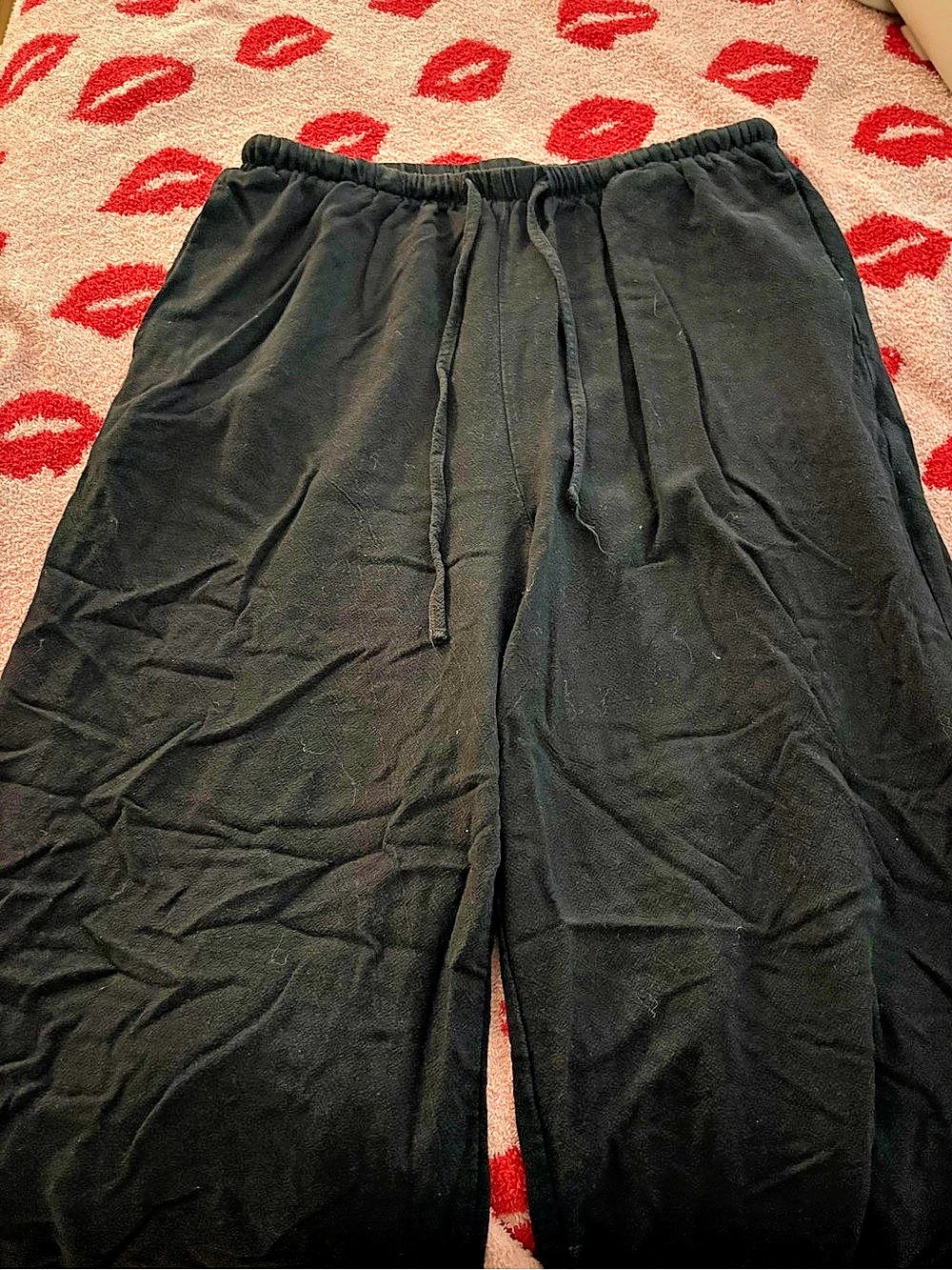 Women's Black Wide-Leg Linen Pants